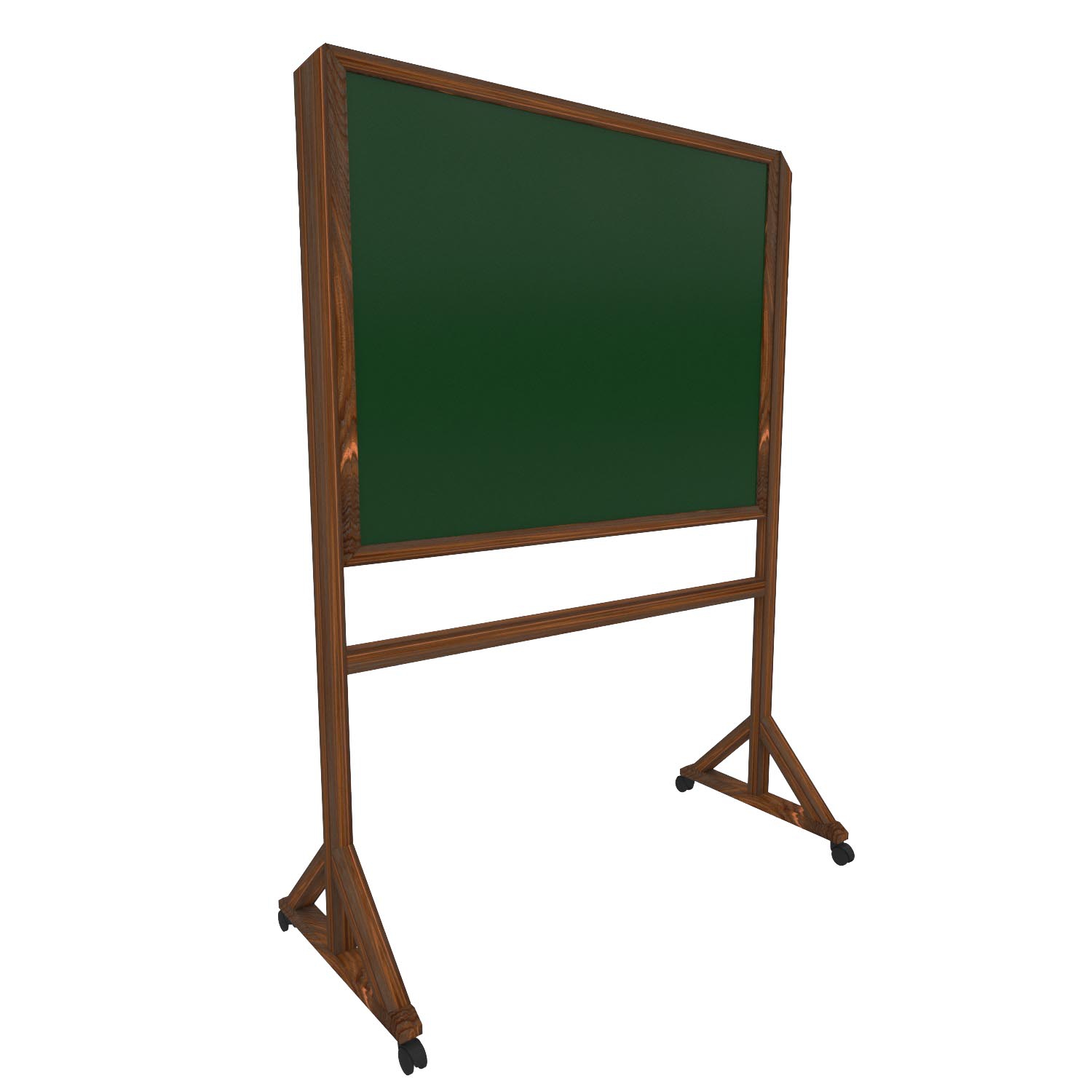 90x120 Ahşap Ayaklı Çift Taraflı Beyaz Yazı Tahtası