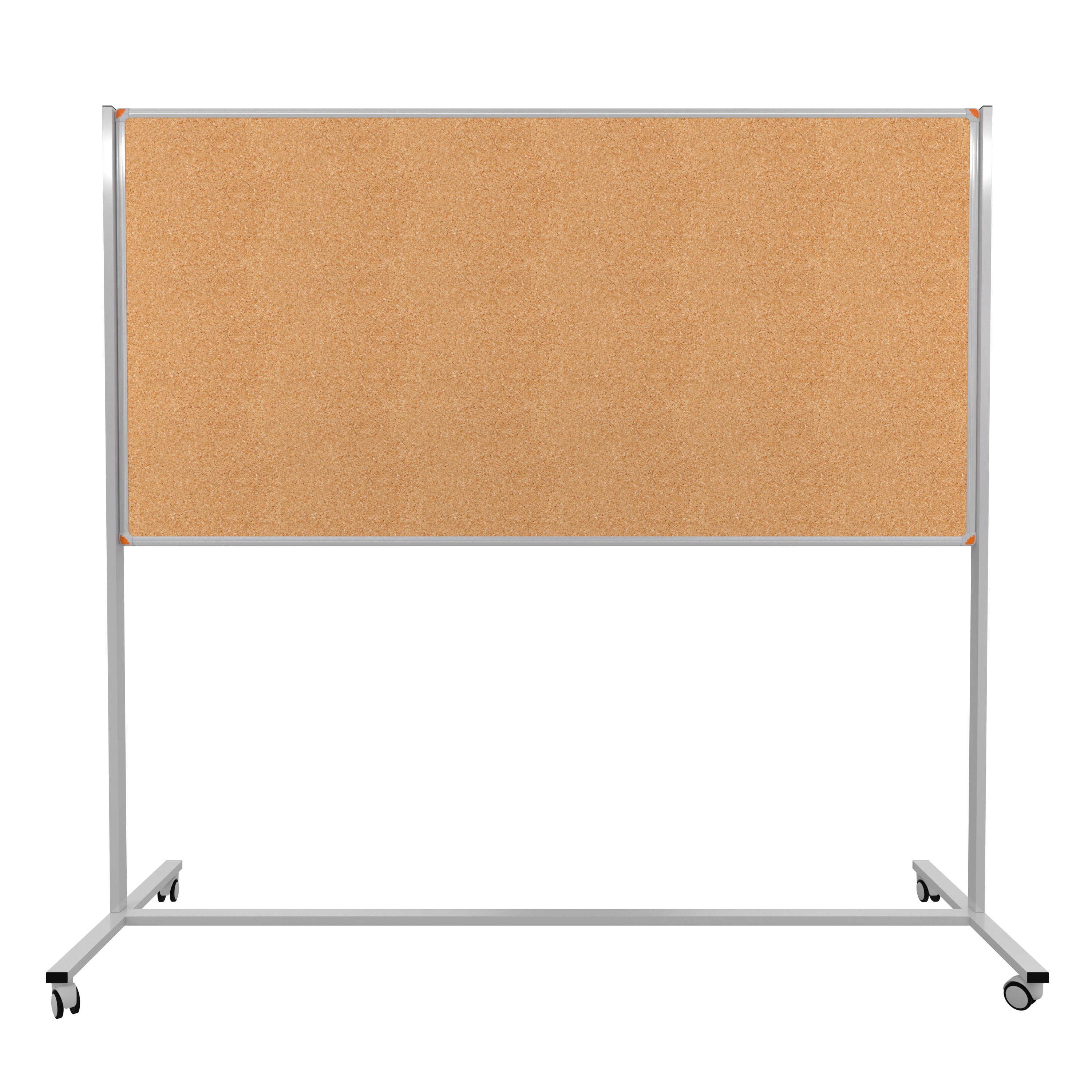 120x200 Tekerlekli Ayaklı Mantar Pano Tek Taraflı