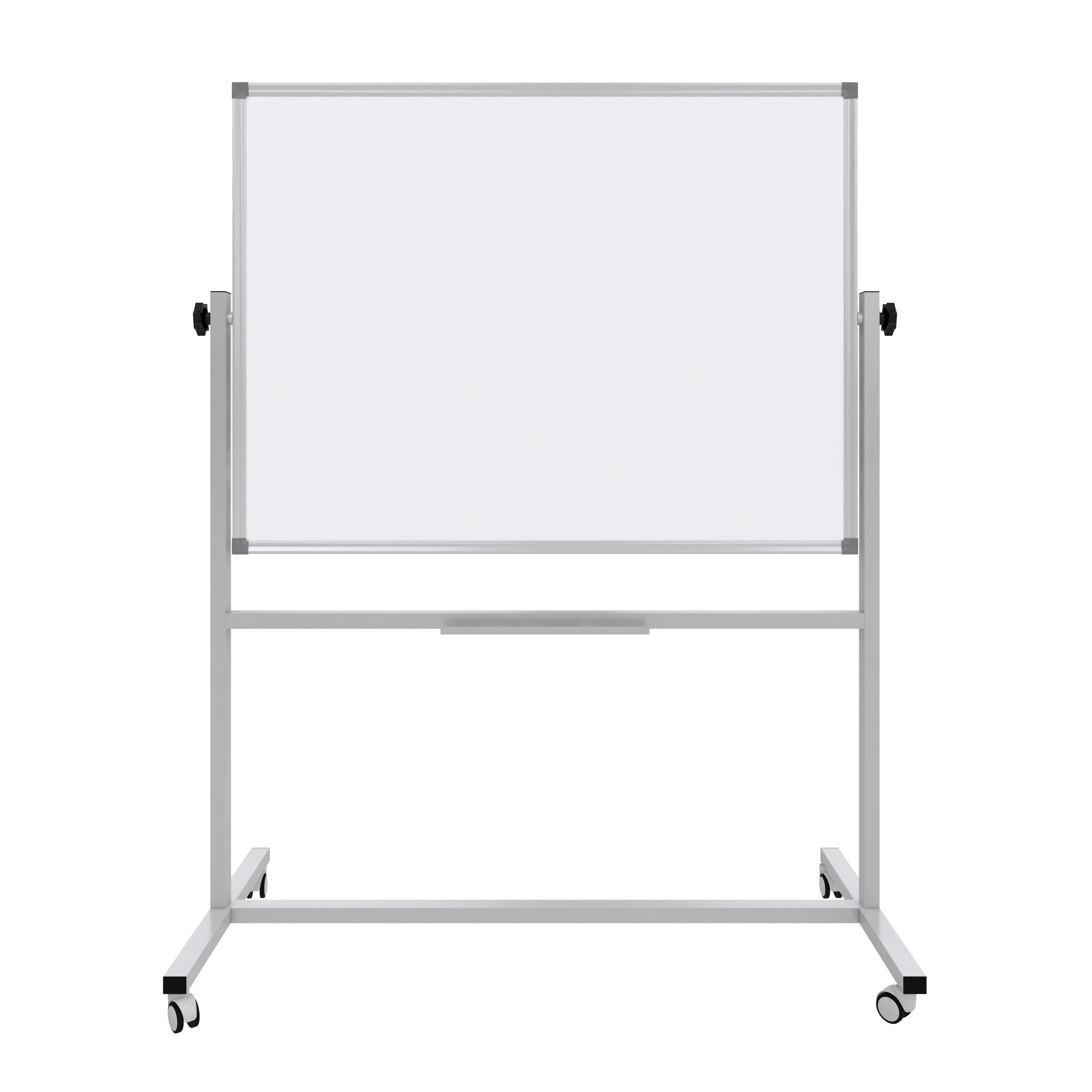 120x140 Tekerlekli Ayaklı İki Taraflı Laminat Beyaz Yazı Tahtası 