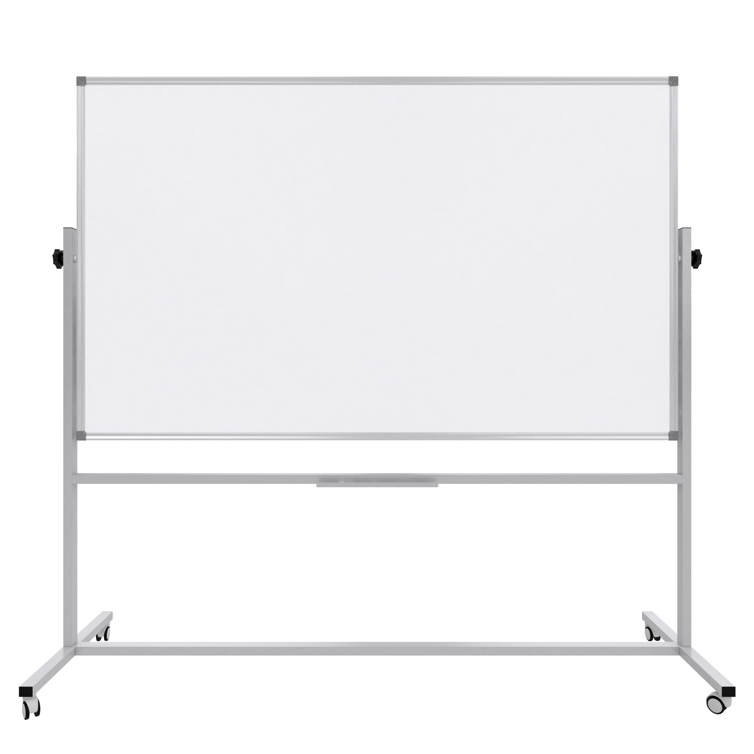 90x120 Tekerlekli Ayaklı İki Taraflı Laminat Beyaz Yazı Tahtası 
